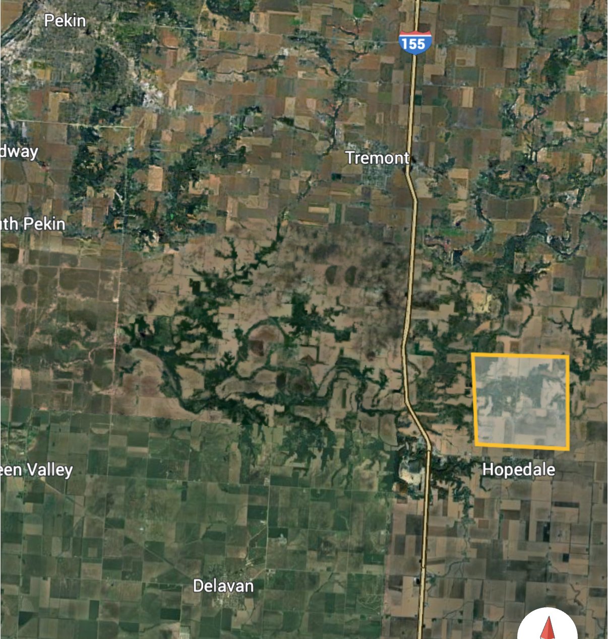 Corn Belt region map showing agricultural corn stover supply chain for sustainable fiber production